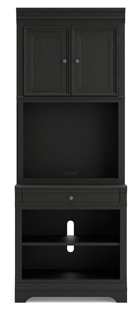 Beckincreek - Black - Bookcase With Door Hutch - Forward Furniture