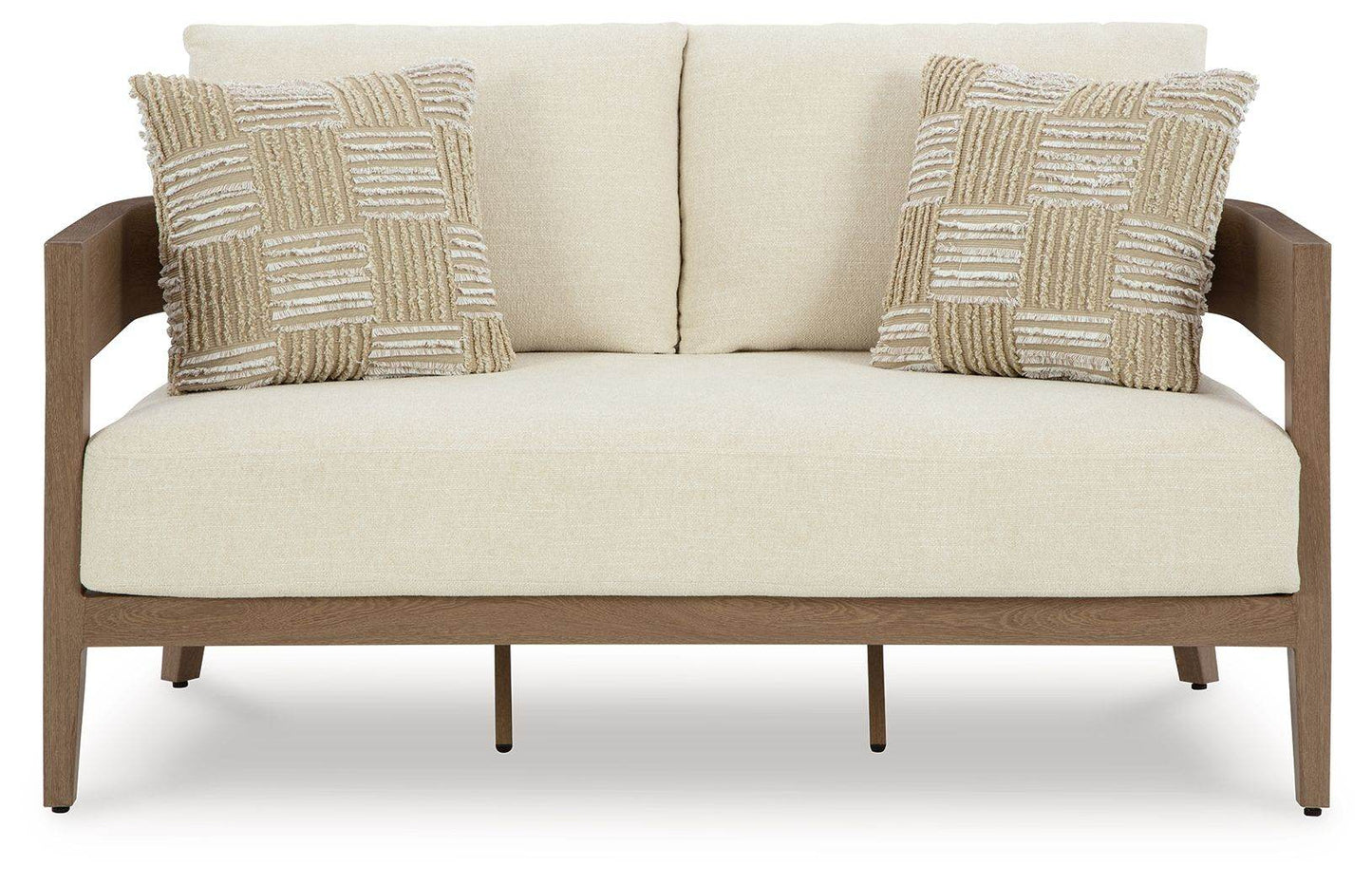 Serene Bay - Dark Brown / White - Loveseat With Cushion - Forward Furniture