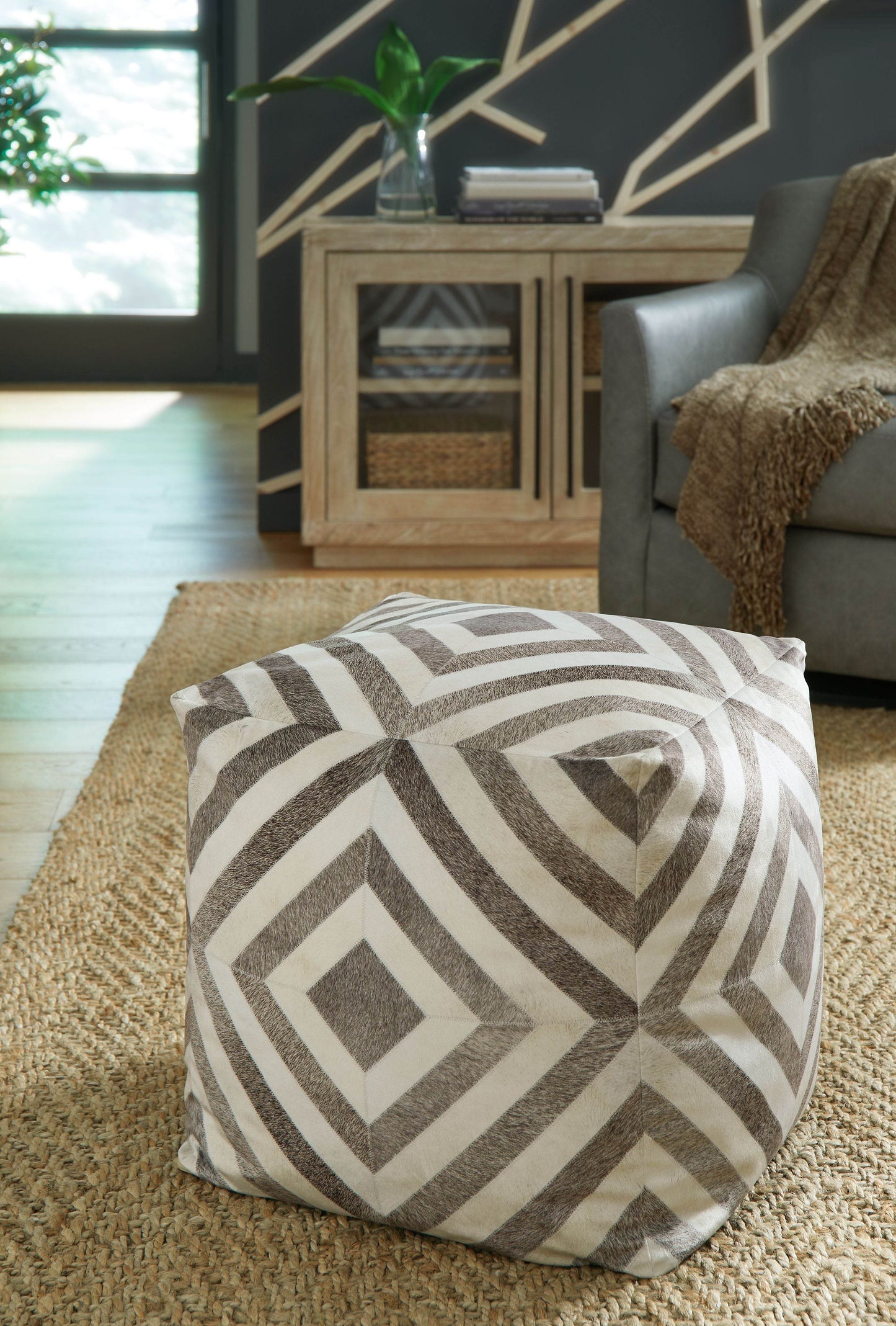 Hartselle - Brown - Pouf - Forward Furniture