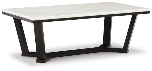 Fostead - White / Espresso - Rectangular Cocktail Table - Forward Furniture