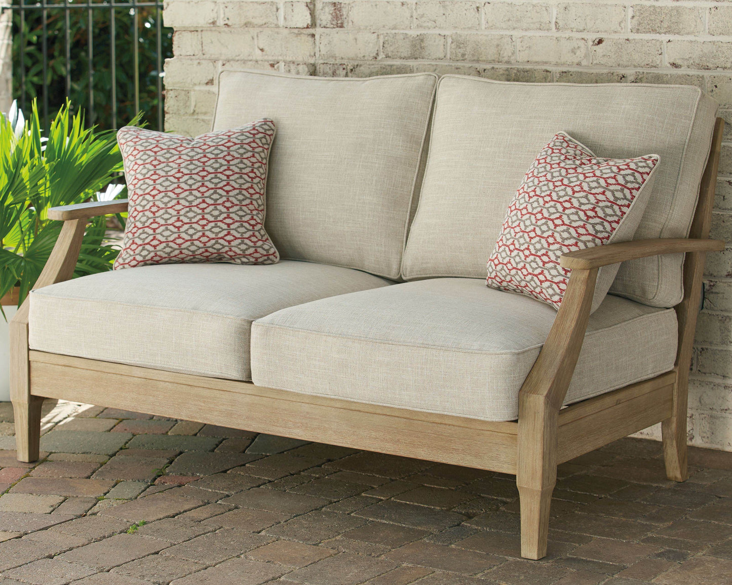 Clare View - Beige - Loveseat w/Cushion - Forward Furniture