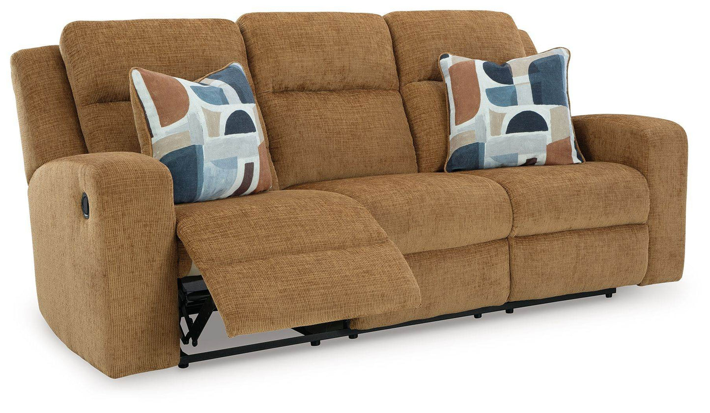 Kanlow - Honey - Reclining Sofa - Fabric - Forward Furniture