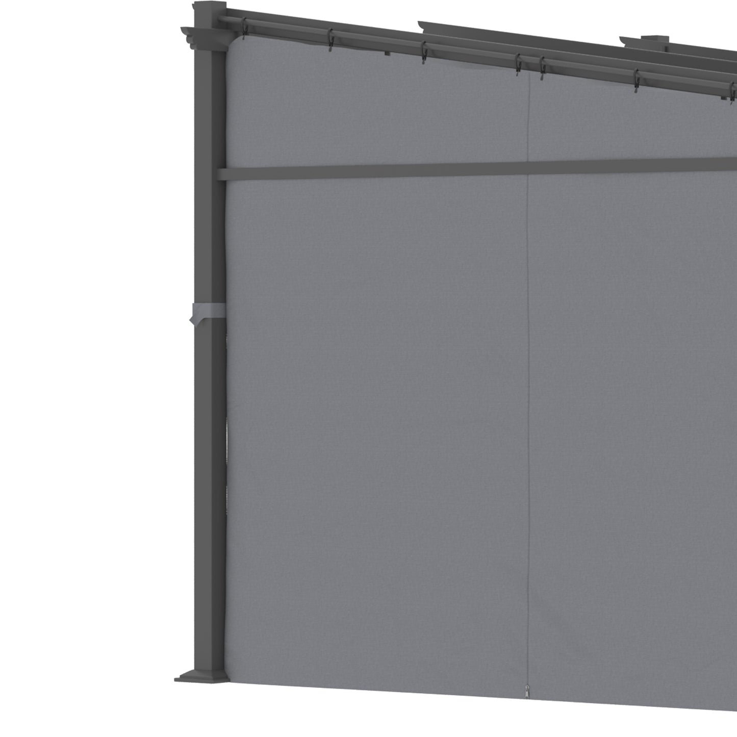 Metal Pergola with Sliding Roof Canopy, Retractable Pergola Canopy