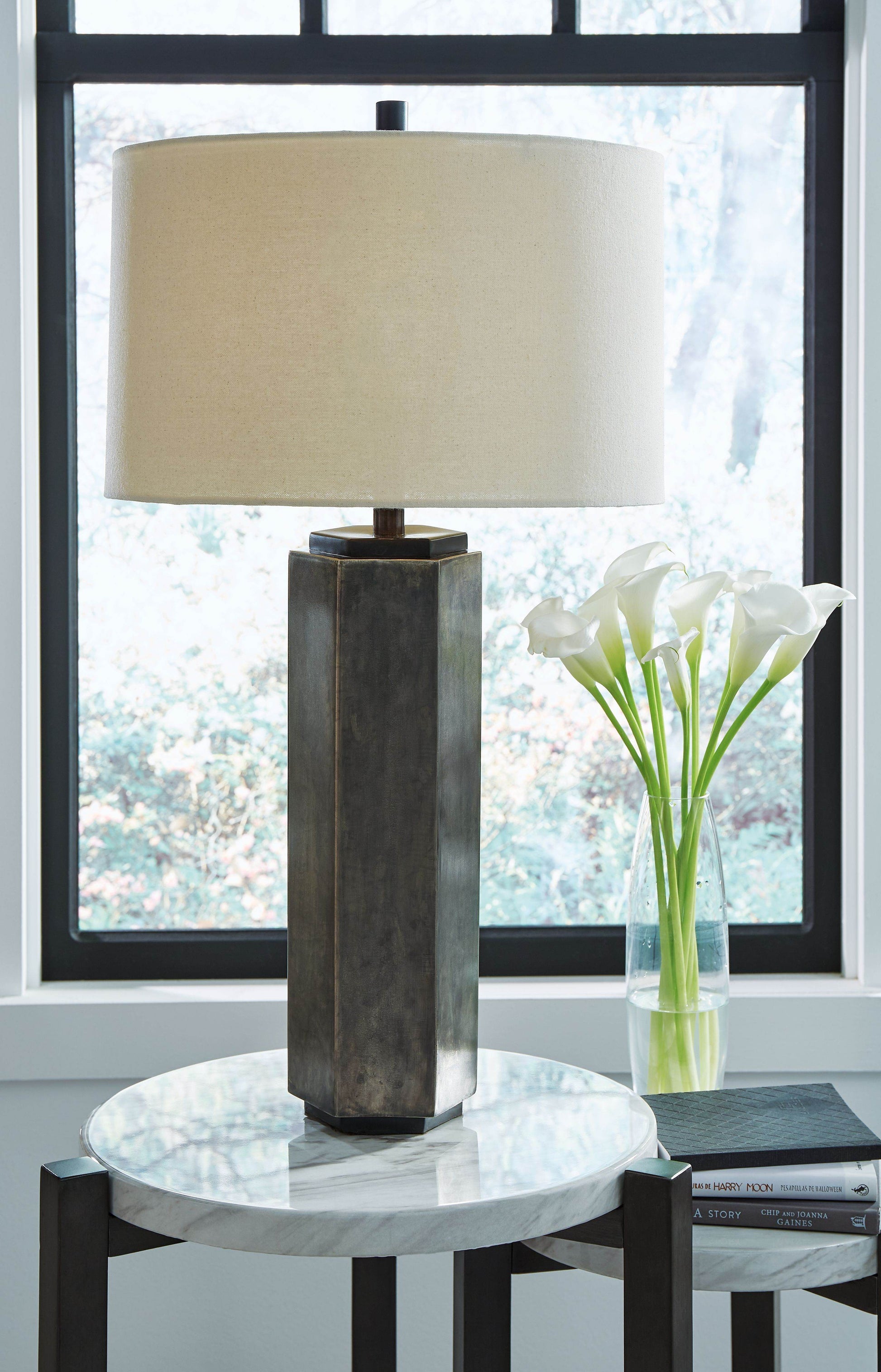 Dirkton - Antique Pewter Finish - Metal Table Lamp - Forward Furniture