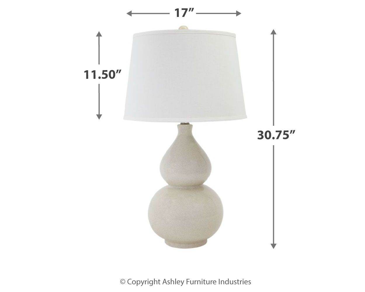 Saffi - Cream - Ceramic Table Lamp - Forward Furniture