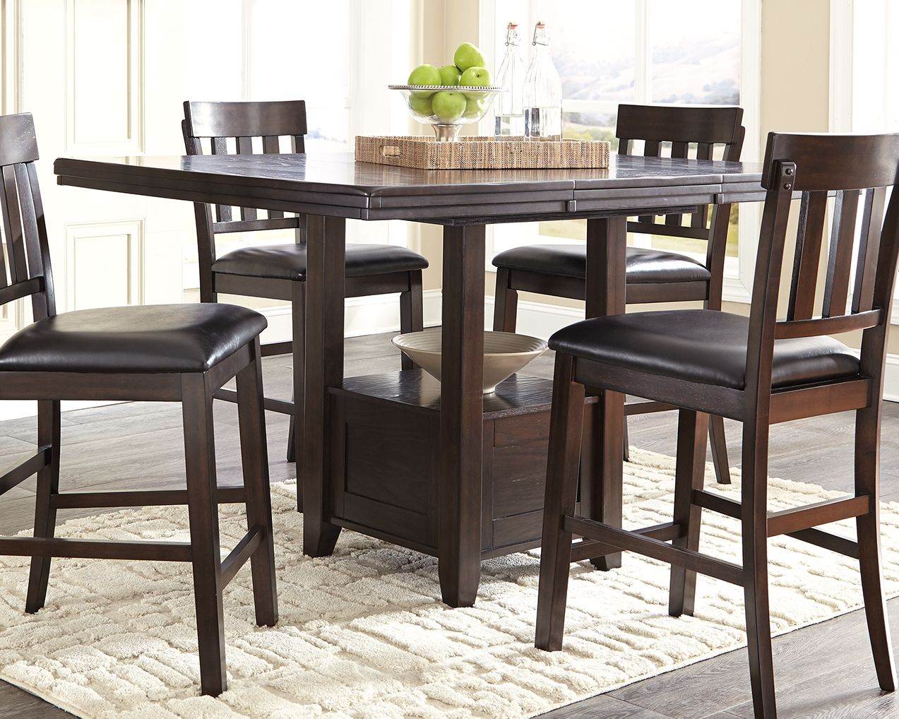 Haddigan - Dark Brown - Rectangular Dining Room Counter Extension Table - Forward Furniture
