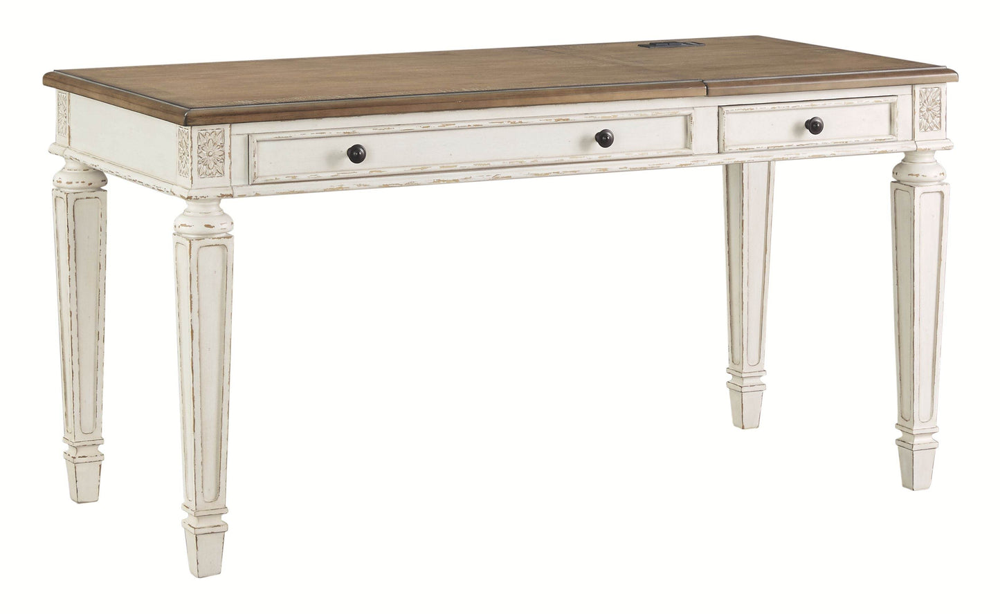 Realyn - White / Brown - Home Office Lift Top Desk - Forward Furniture