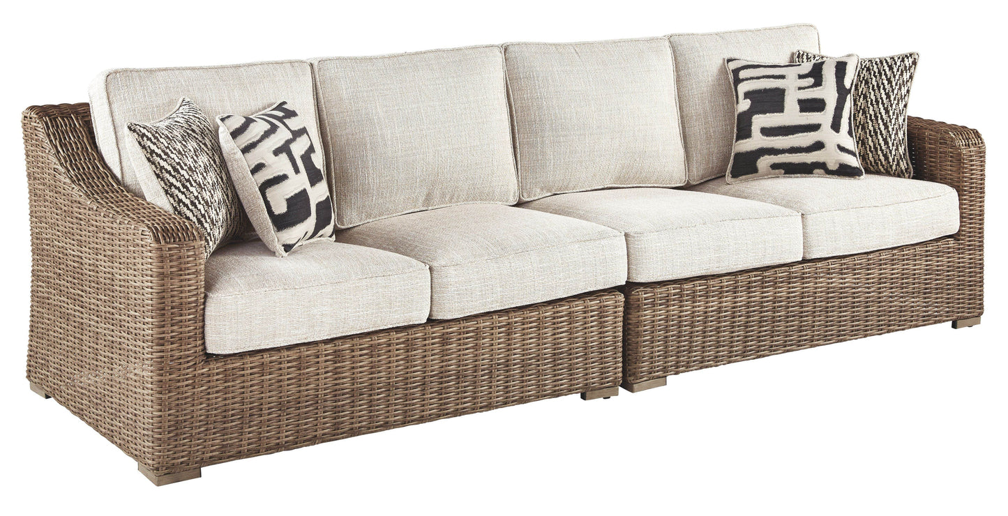Beachcroft - Beige - RAF/LAF Loveseat w/Cush (Set of 2) - Forward Furniture