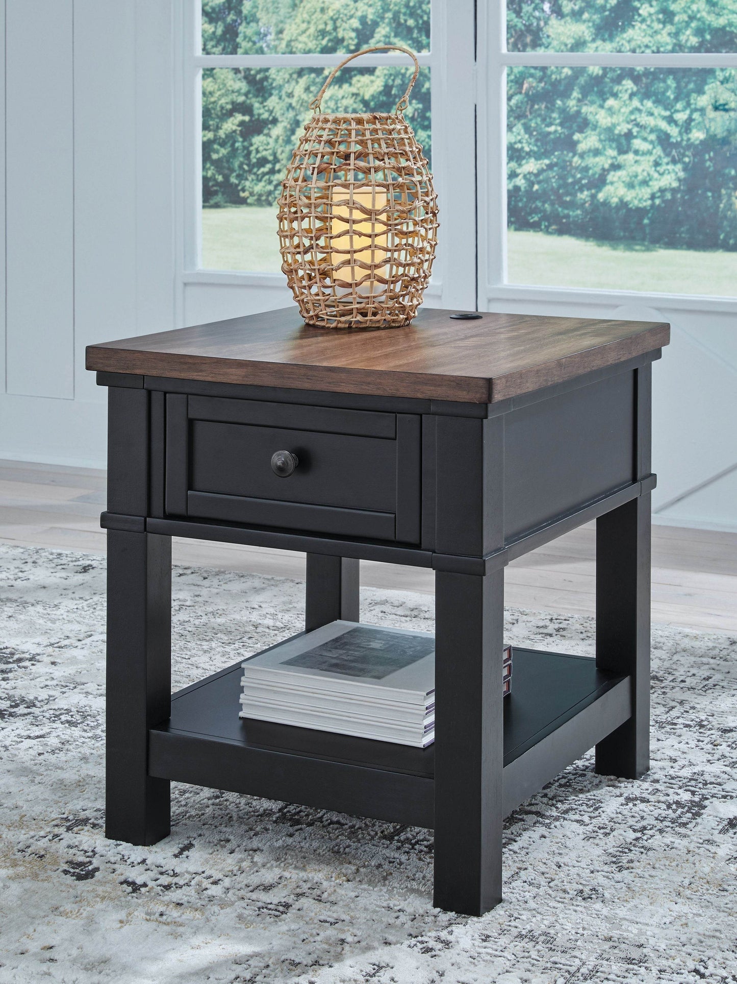 Wildenauer - Brown / Black - Rectangular End Table - Forward Furniture