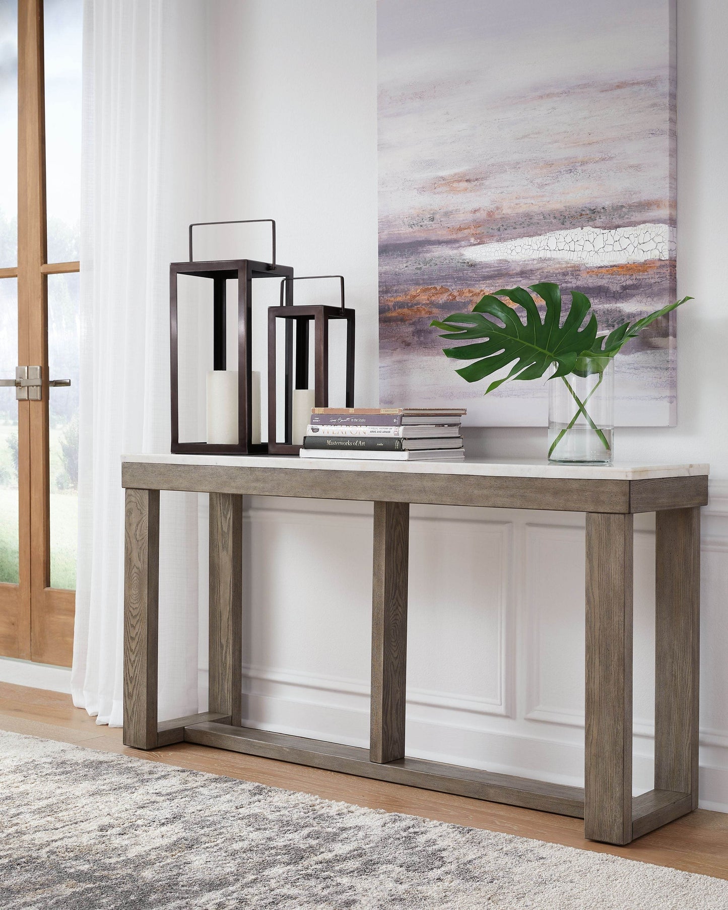 Loyaska - Brown / Ivory - Sofa Table - Forward Furniture