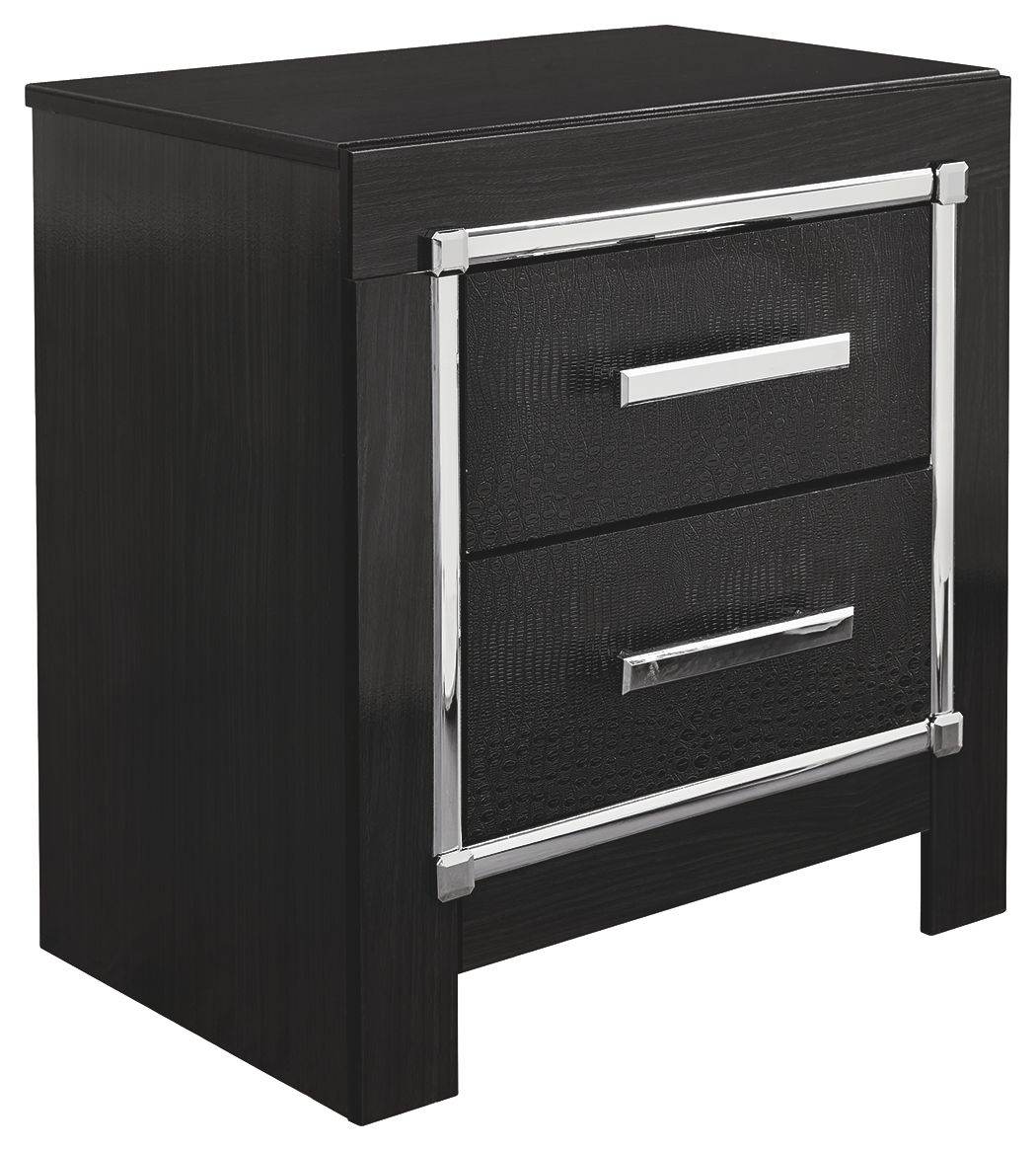 Kaydell - Black - Two Drawer Night Stand - Forward Furniture