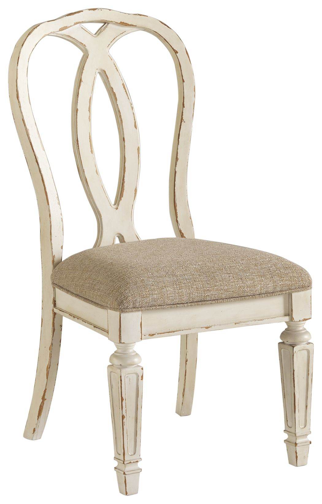 Realyn - Chipped White - Dining UPH Side Chair (Set of 2) - Ribbonback - Forward Furniture