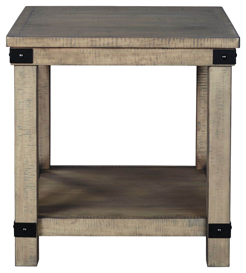 Aldwin - Gray - Rectangular End Table - Crossbuck Styling - Forward Furniture
