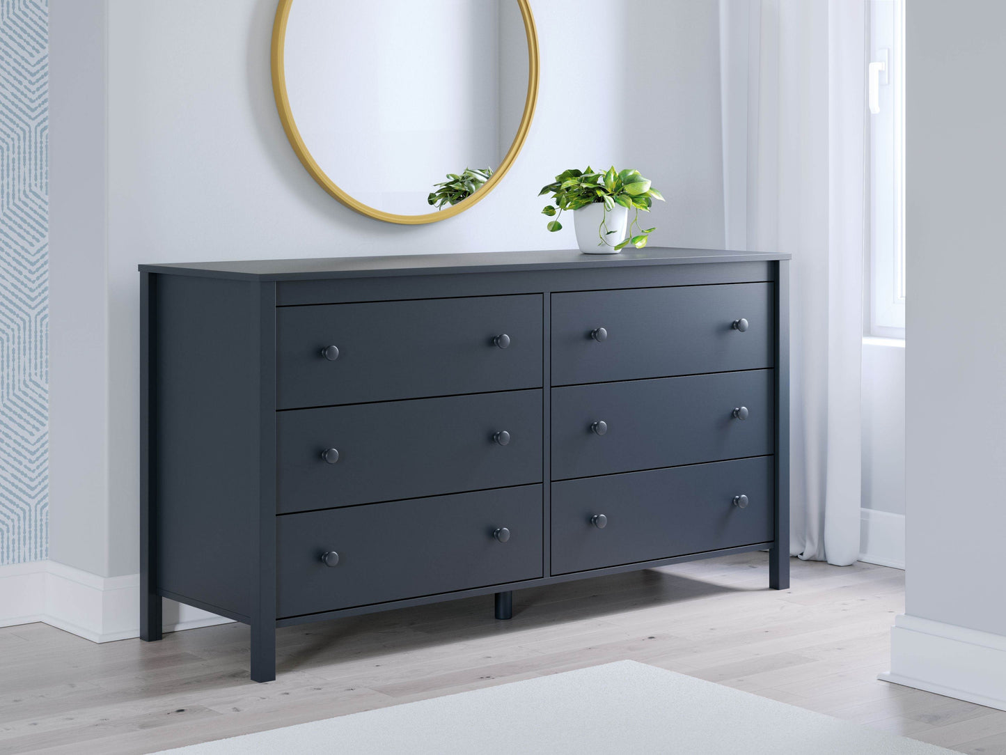 Simmenfort - Navy Blue - Six Drawer Dresser - Forward Furniture
