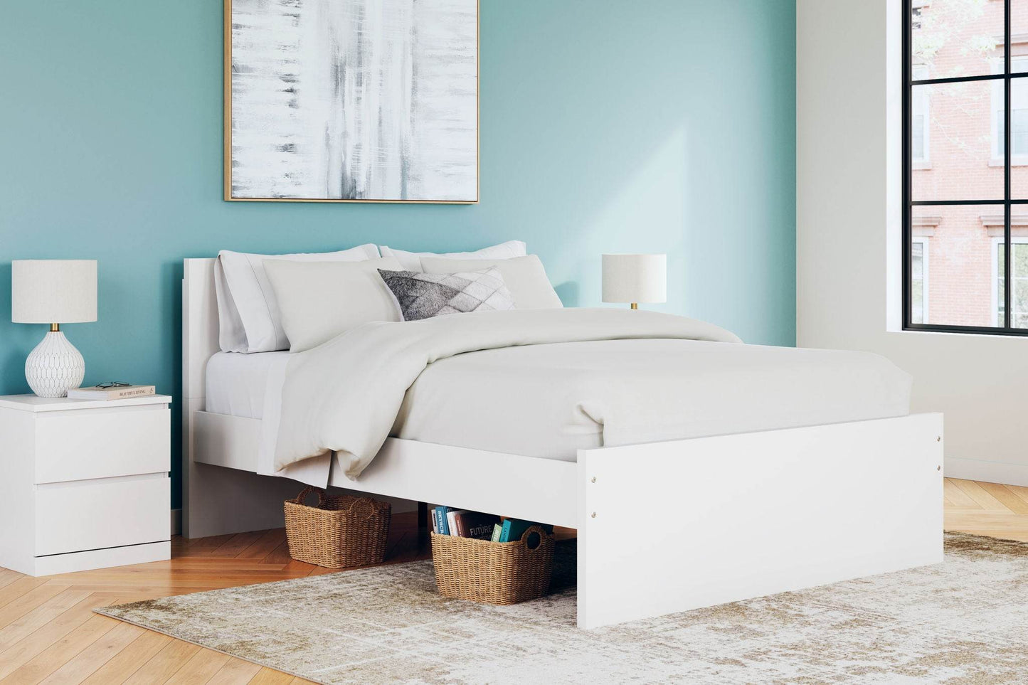 Onita - White - Queen Panel Platform Bed - Forward Furniture