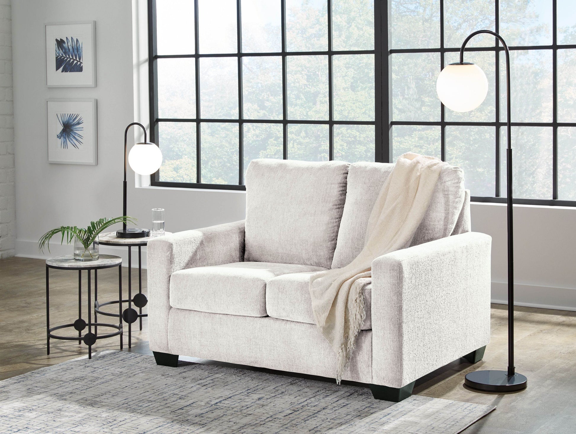 Rannis - Snow - Twin Sofa Sleeper - Fabric - Forward Furniture