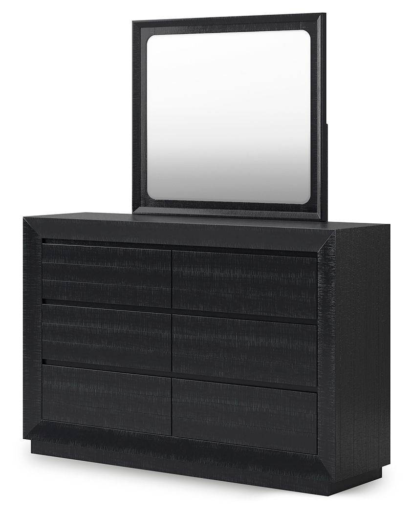 Londer - Black - Dresser And Mirror - Forward Furniture
