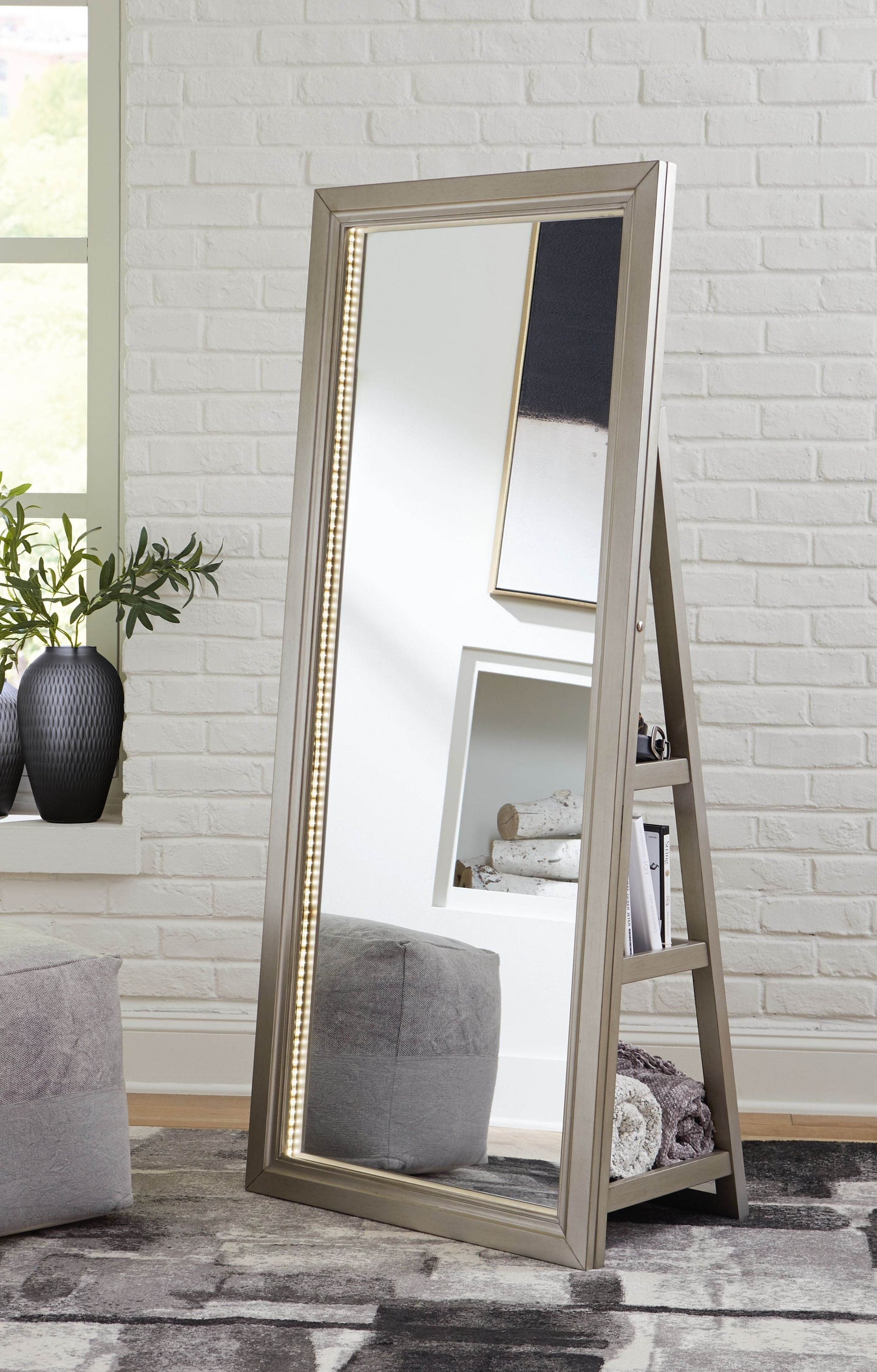 Evesen - Floor Standing Mirror/Storage - Forward Furniture