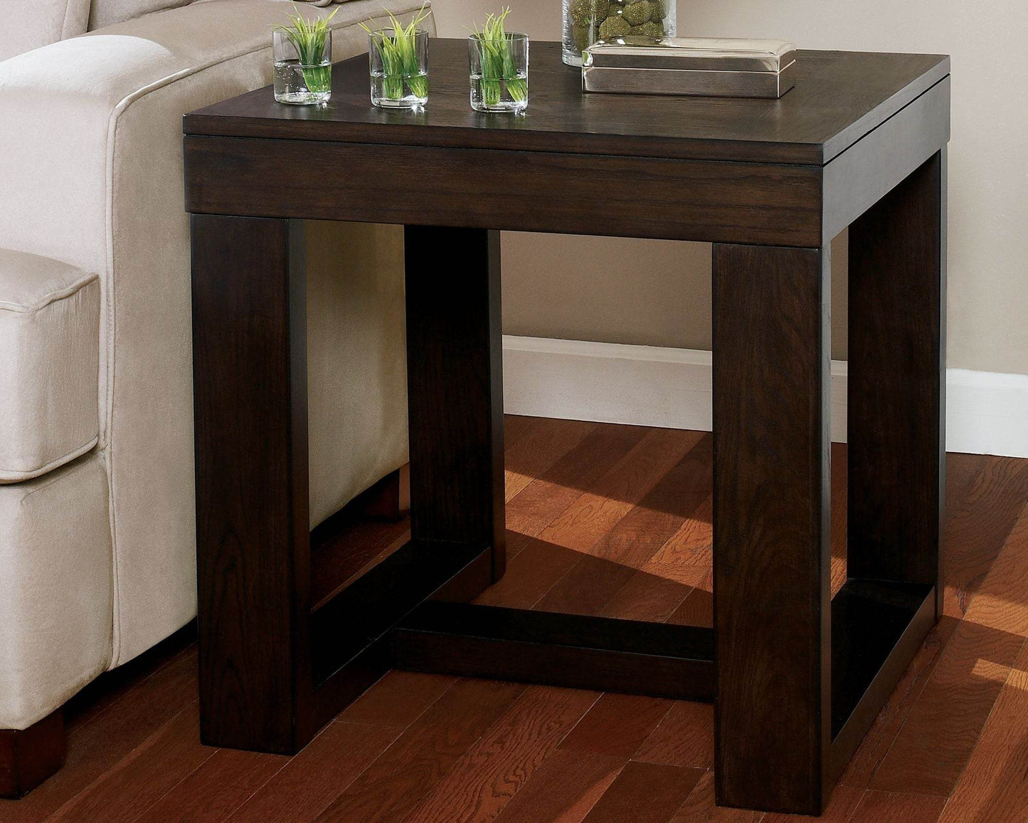 Watson - Dark Brown - Square End Table - Forward Furniture