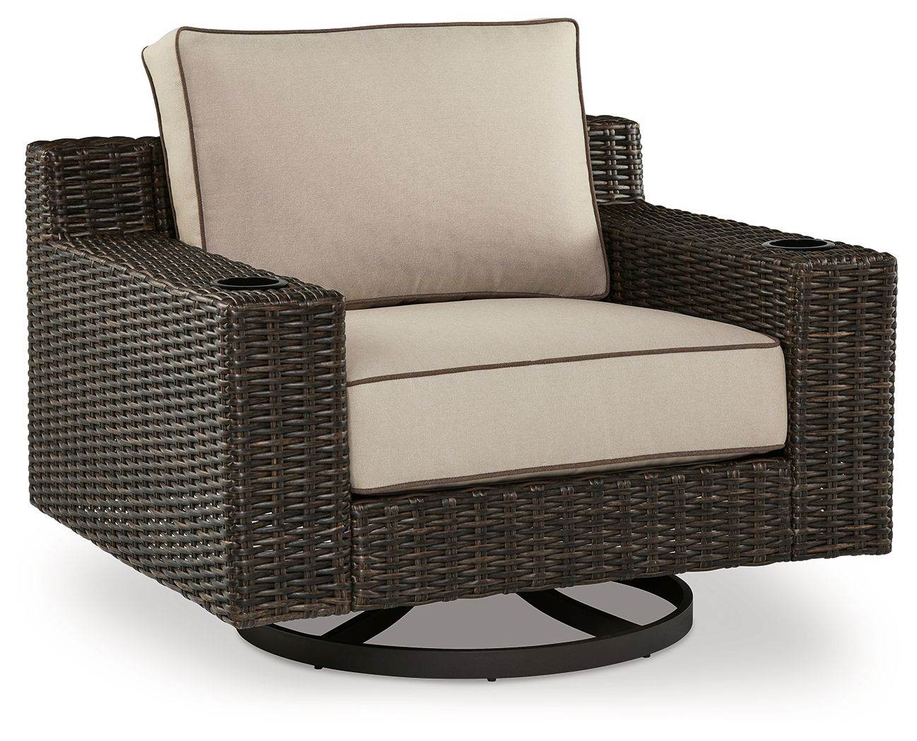 Coastline Bay - Brown - Swivel Lounge W/ Cushion - Forward Furniture