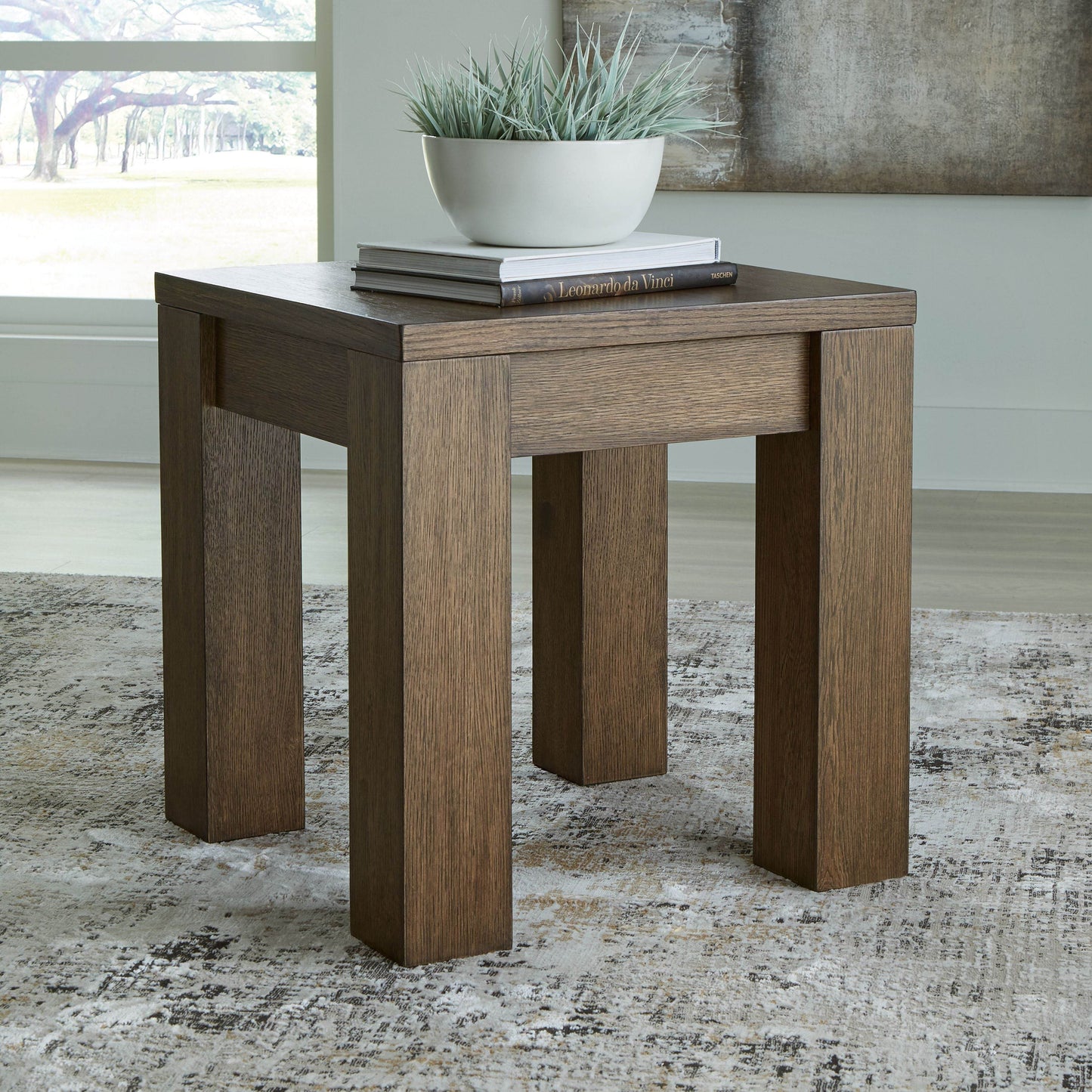 Rosswain - Warm Brown - Square End Table - Forward Furniture