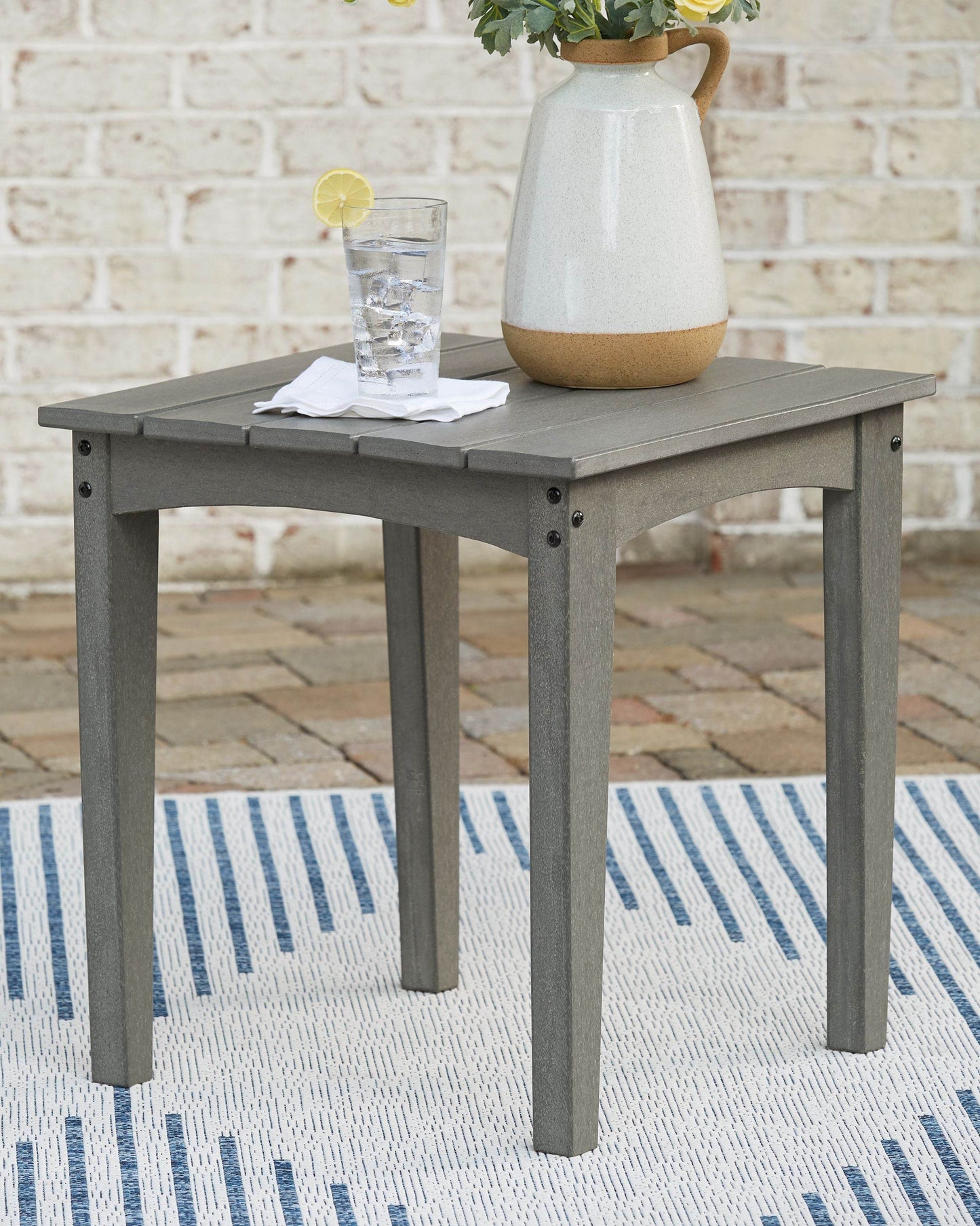 Visola - Gray - Square End Table - Forward Furniture