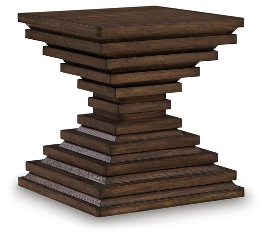 Hannodream - Warm Brown - Square End Table - Forward Furniture