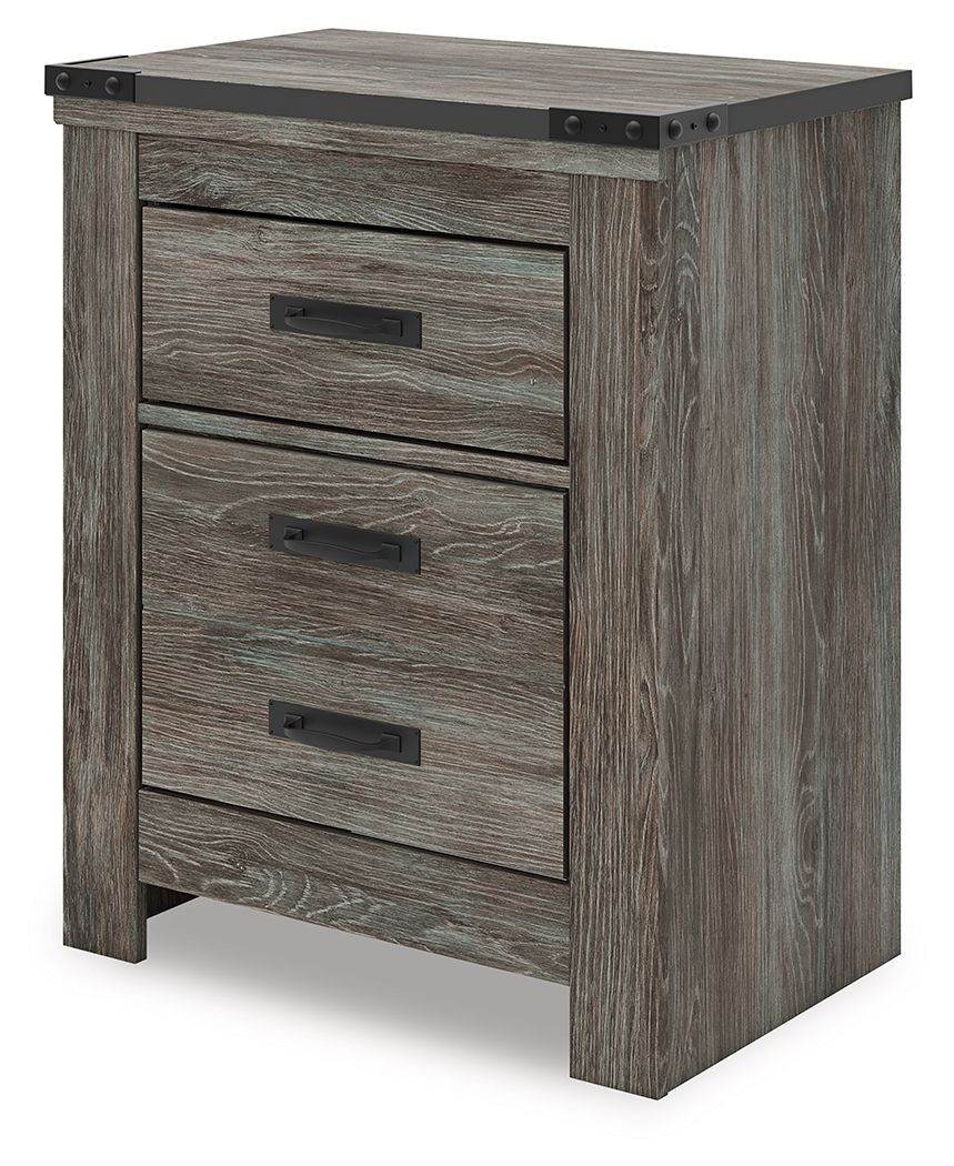 Frandern - Gray - Two Drawer Night Stand