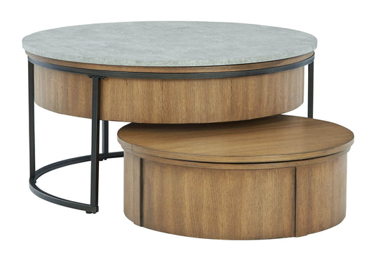 Fridley - Gray / Brown / Black - Nesting Cocktail Tables (Set of 2) - Forward Furniture