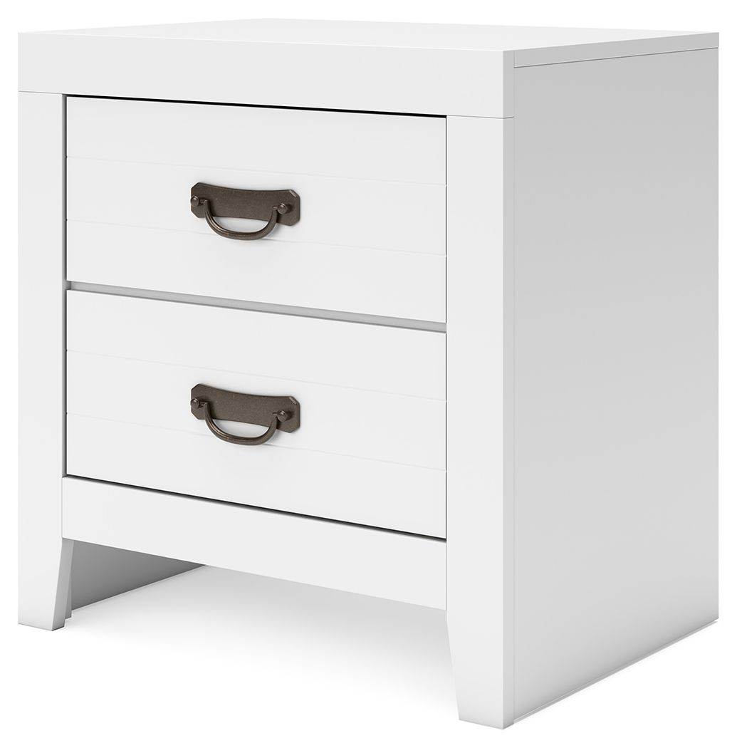 Binterglen - White - Two Drawer Night Stand - Forward Furniture