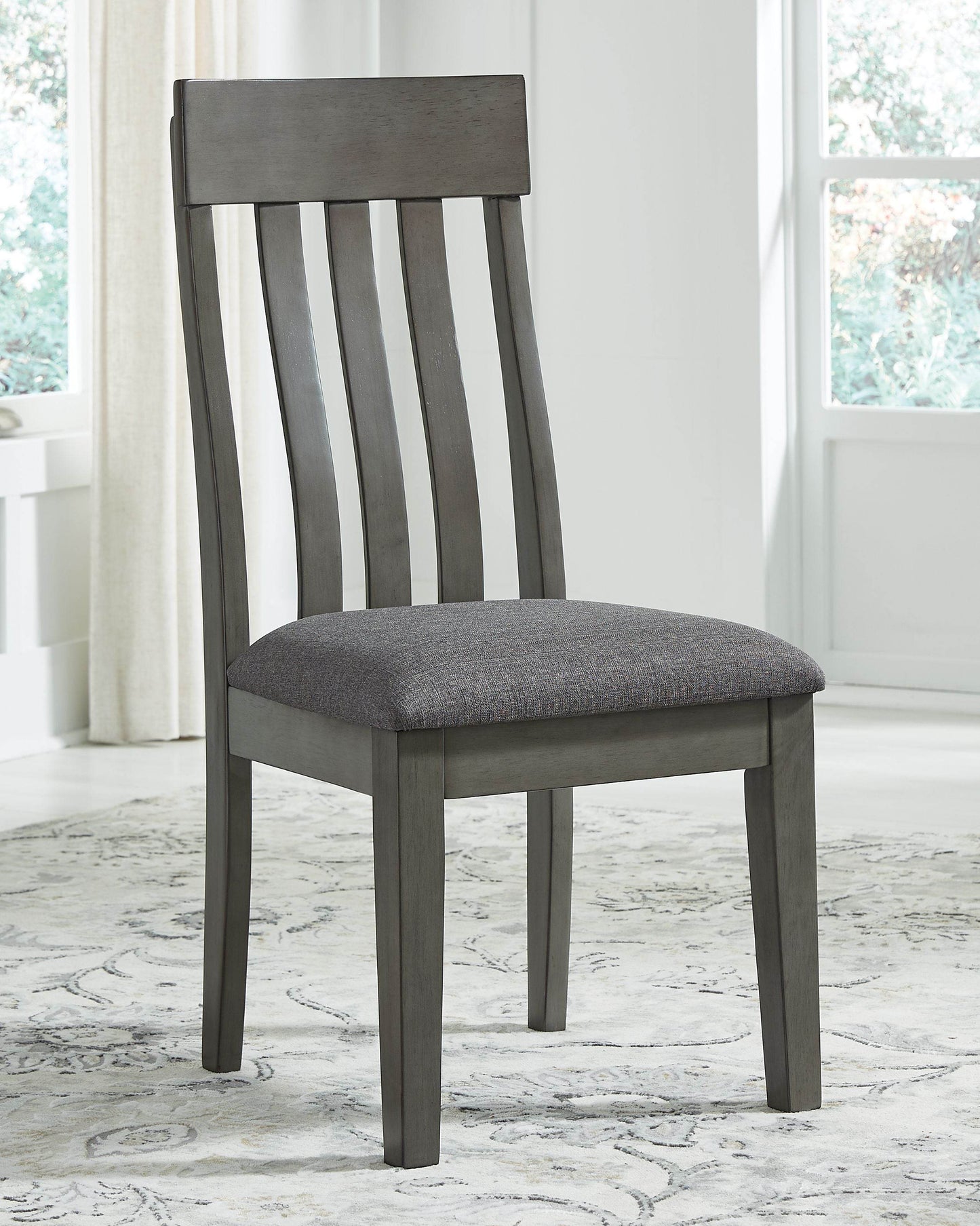 Hallanden - Black / Gray - Dining UPH Side Chair (Set of 2) - Forward Furniture