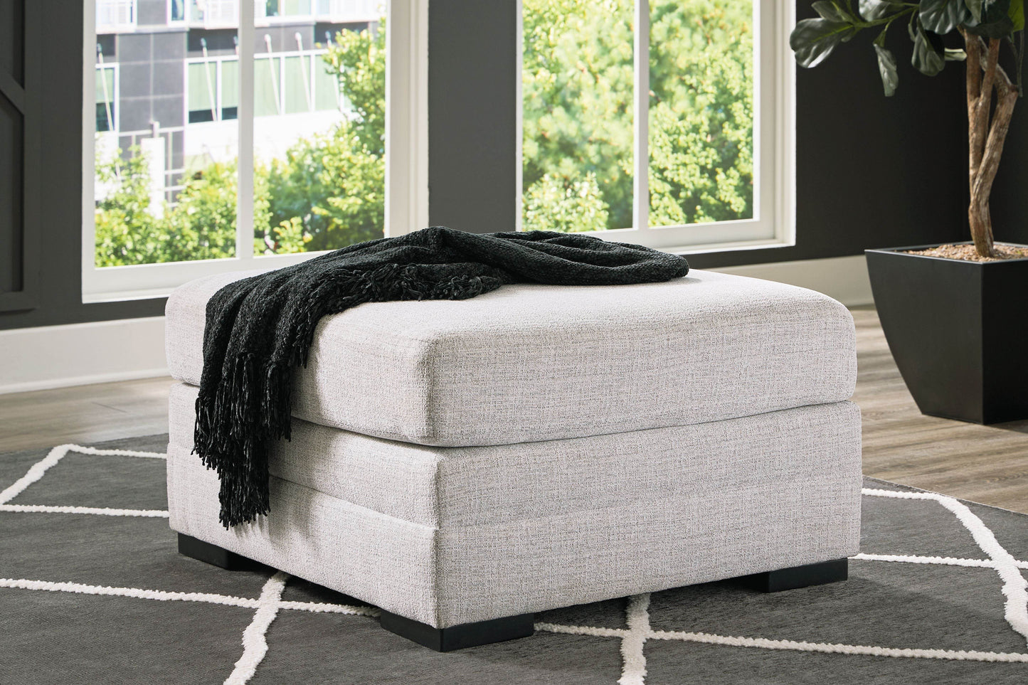 Koralynn - Stone - Oversized Accent Ottoman - Forward Furniture