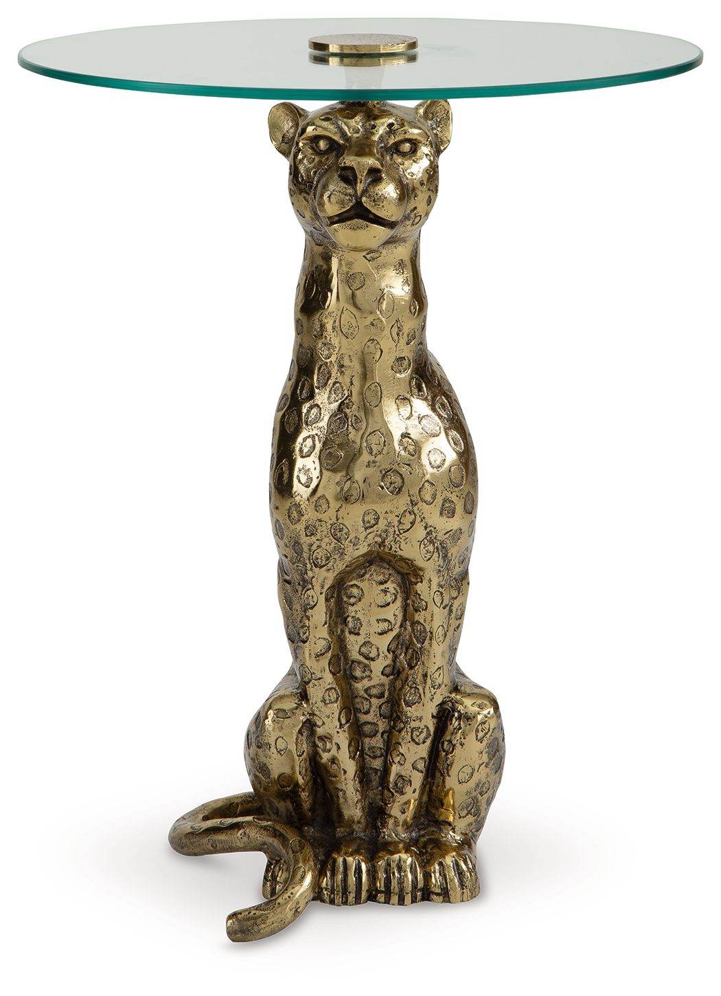 Vallain - Antique Gold Finish - Accent Table - Forward Furniture