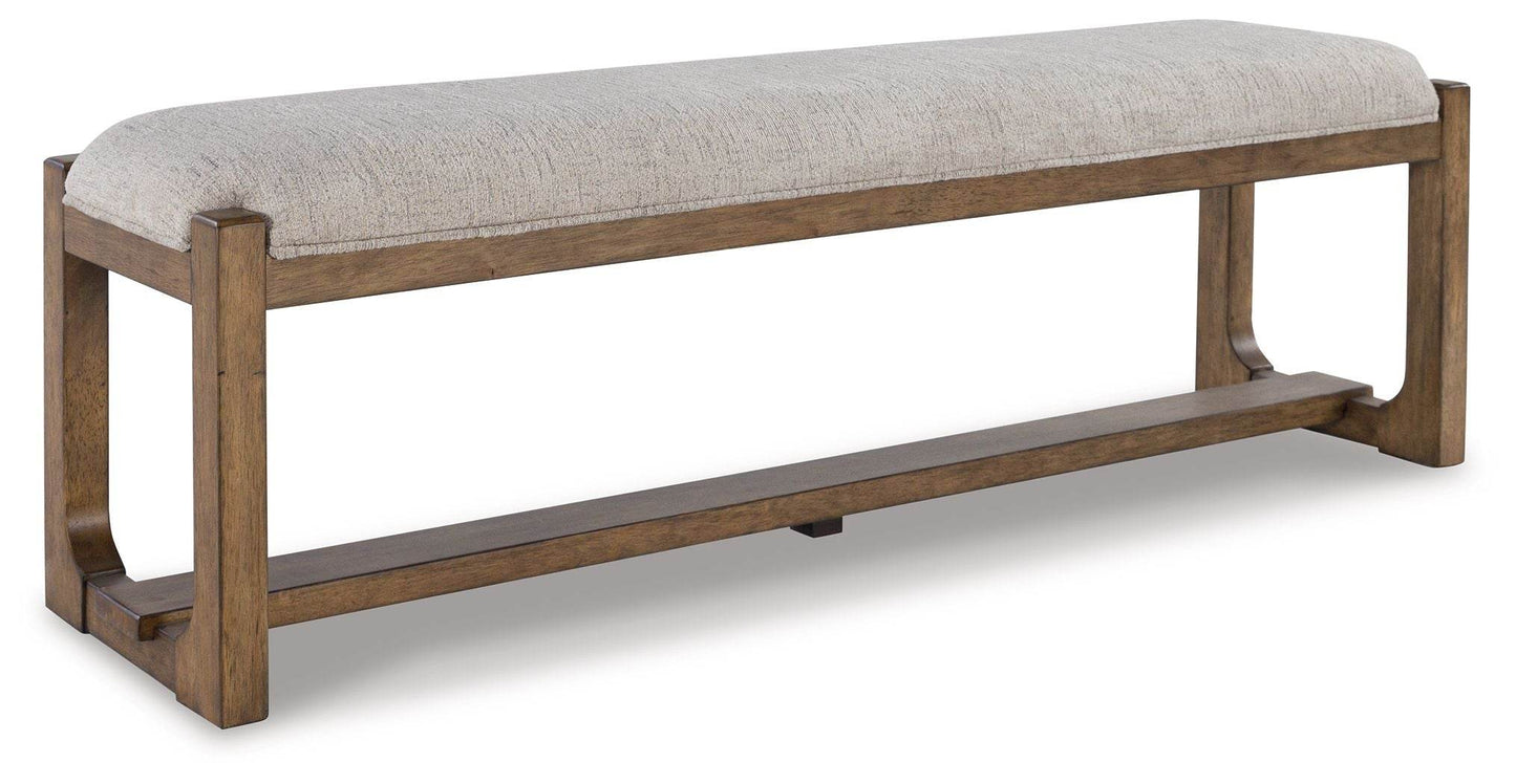 Cabalynn - Oatmeal / Light Brown - Large Uph Dining Room Bench - Forward Furniture