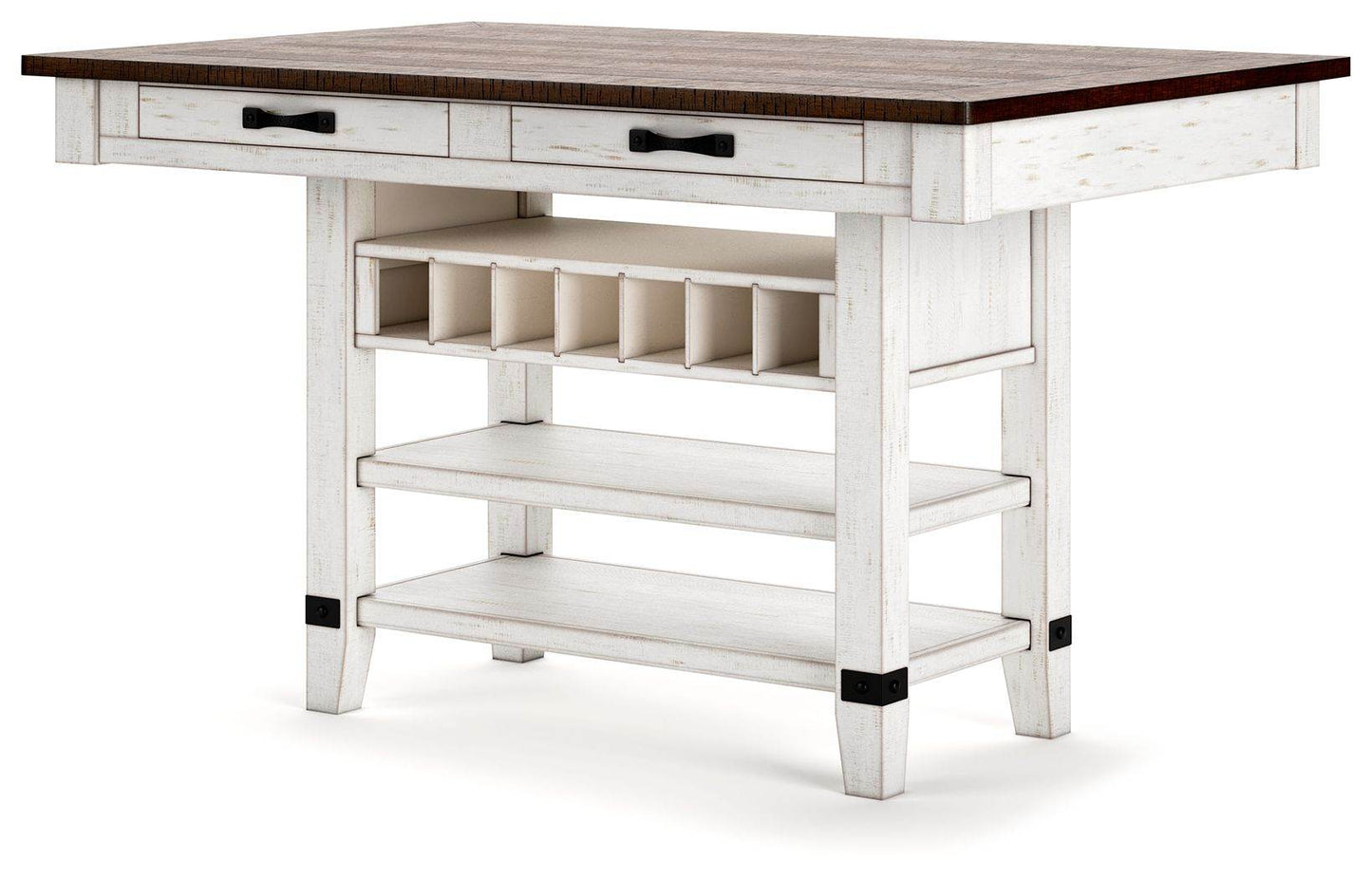 Valebeck - Rect Dining Room Counter Table With Wine Rack - Forward Furniture