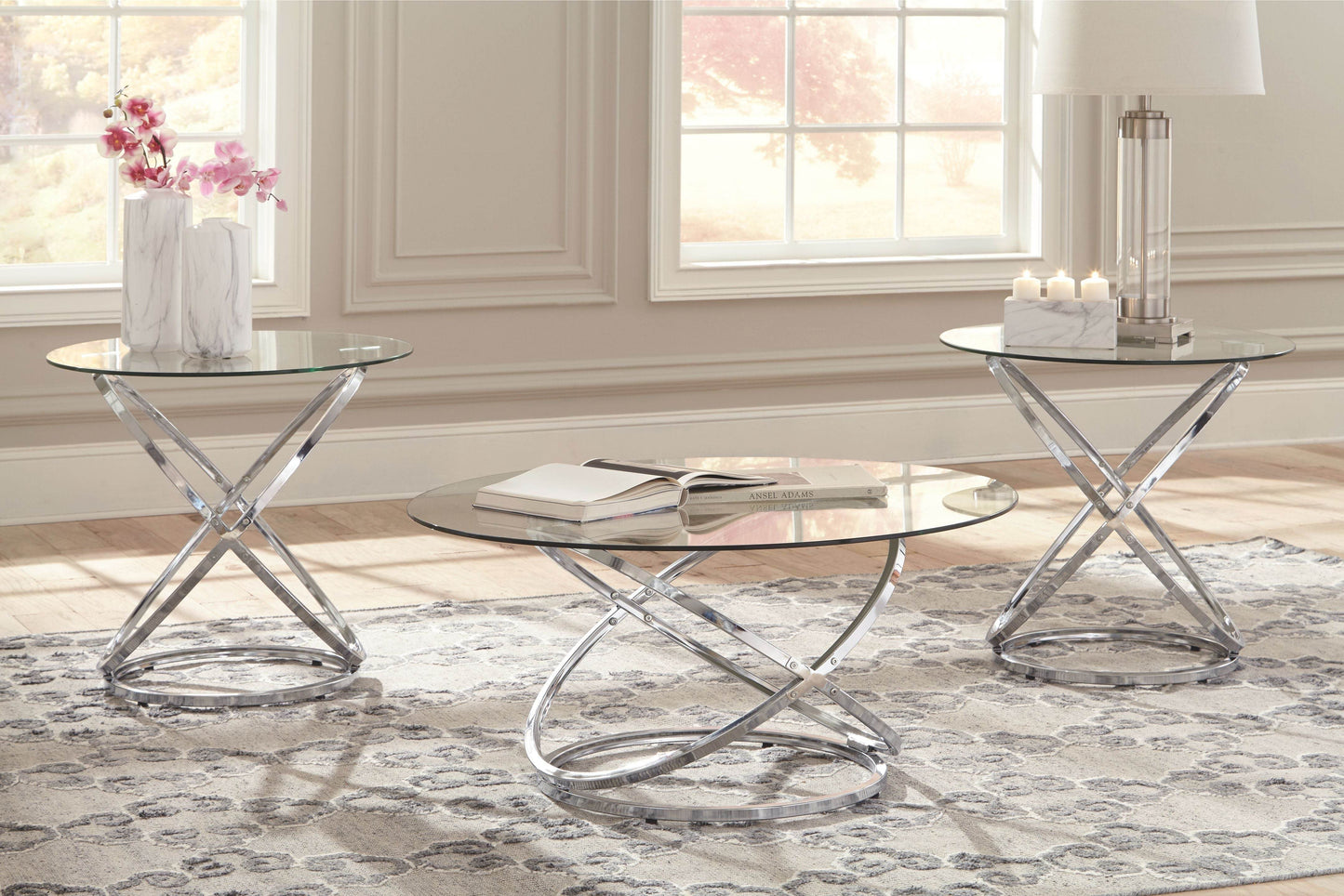 Hollynyx - Chrome Finish - Occasional Table Set (Set of 3) - Forward Furniture
