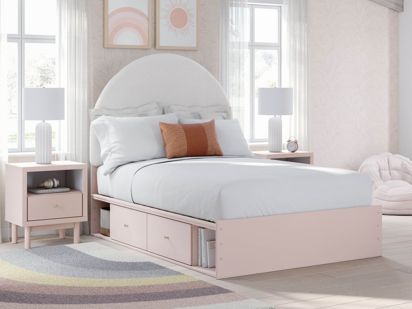 Wistenpine - Upholstered Panel Bed With Storage - Forward Furniture