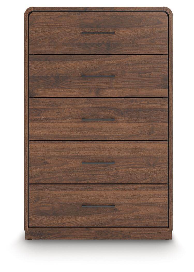 Fortlorn - Walnut Brown - Five Drawer Chest