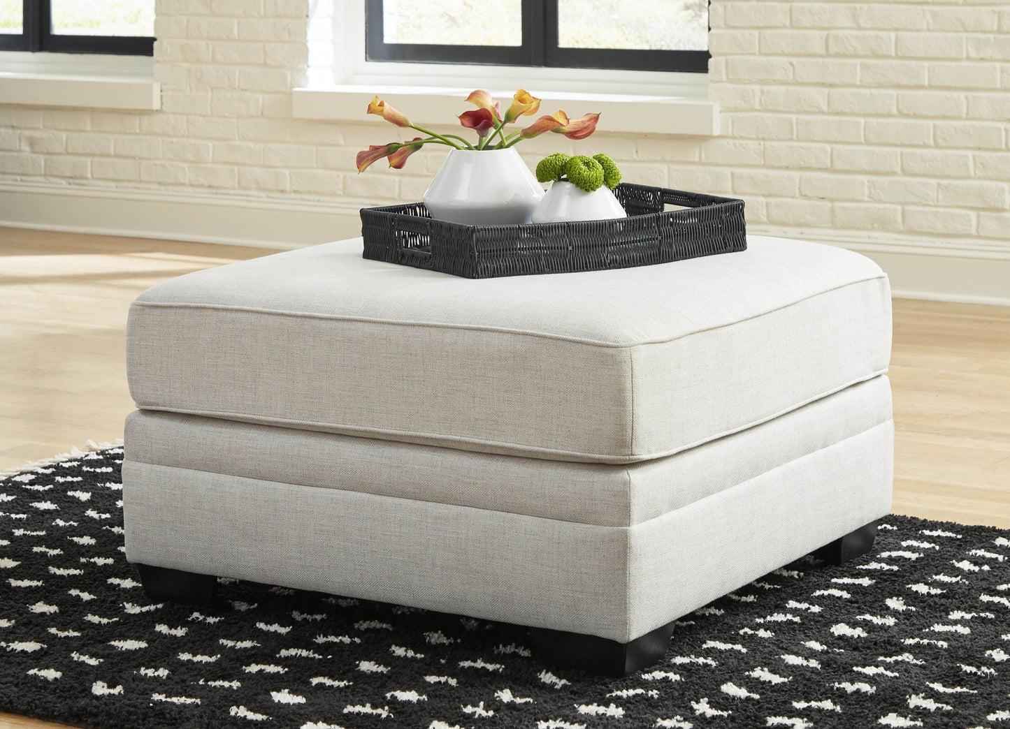 Huntsworth - Dove Gray - Oversized Accent Ottoman - Forward Furniture