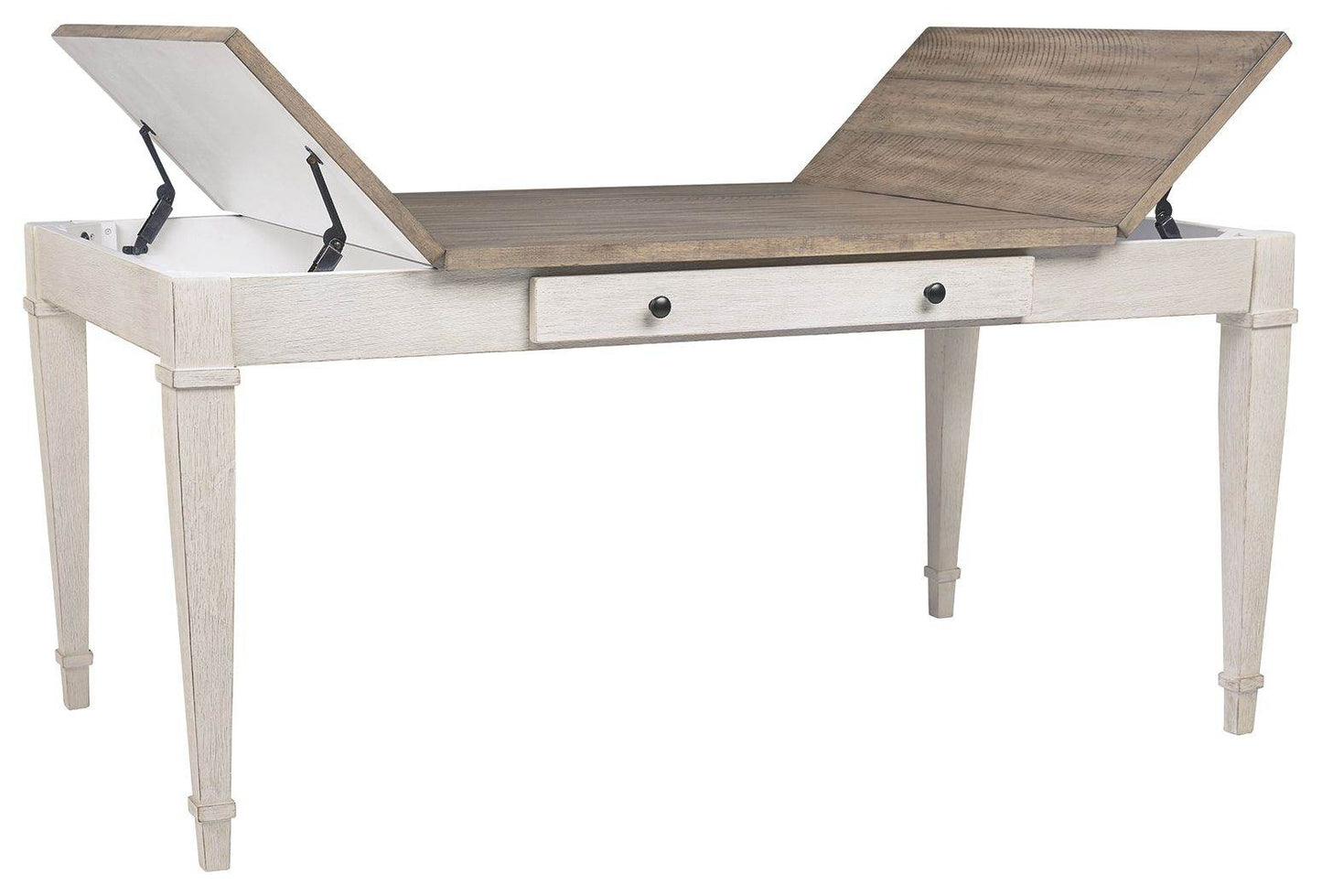 Skempton - White - RECT DRM Table w/Storage - Forward Furniture