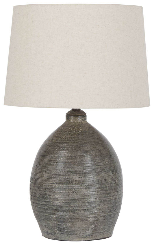 Joyelle - Gray - Terracotta Table Lamp - Forward Furniture
