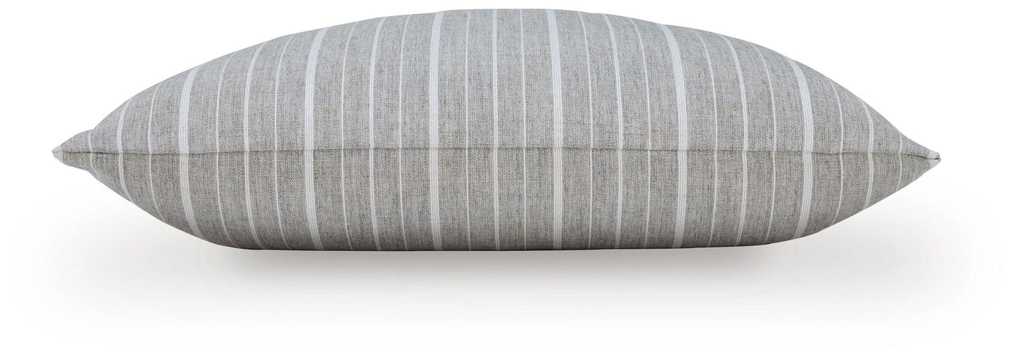 Vernthrone - Pillow (Set of 4) - Taupe / White