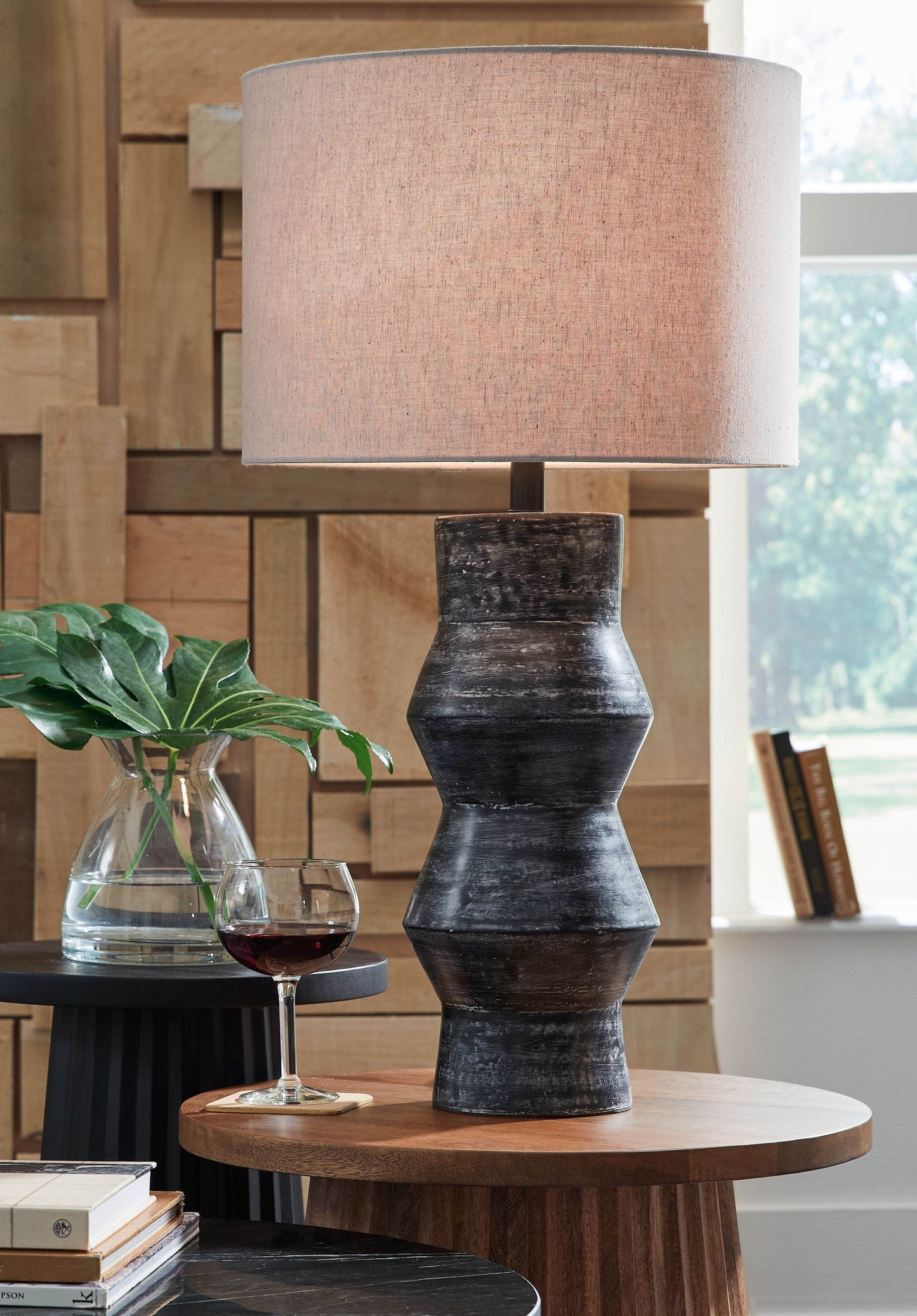 Kerbert - Distressed Black - Terracotta Table Lamp - Forward Furniture