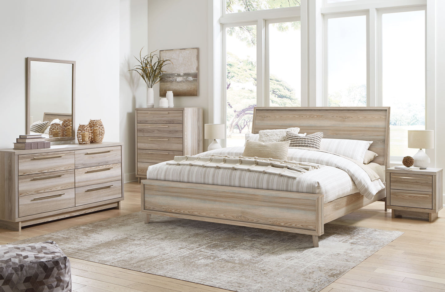 Hasbrick - Panel Bedroom Set With Framed Panel Footboard