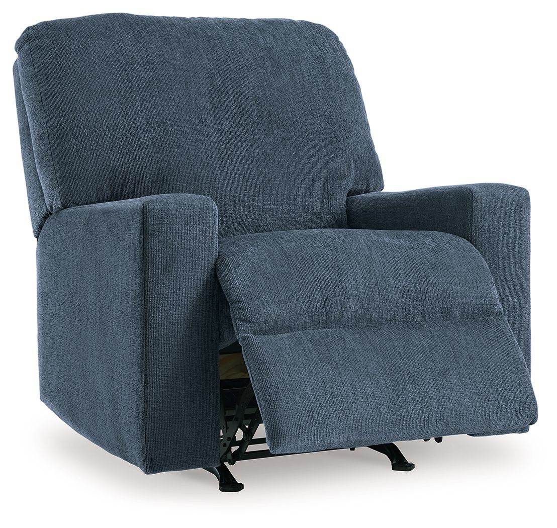 Rannis - Navy - Rocker Recliner - Fabric - Forward Furniture