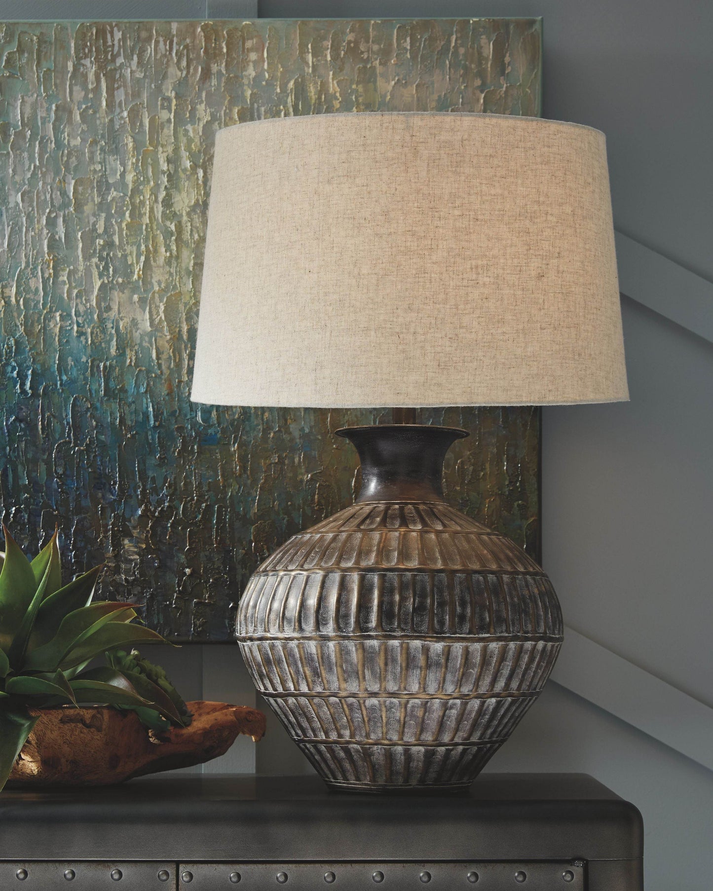 Magan - Antique Bronze Finish - Metal Table Lamp - Forward Furniture