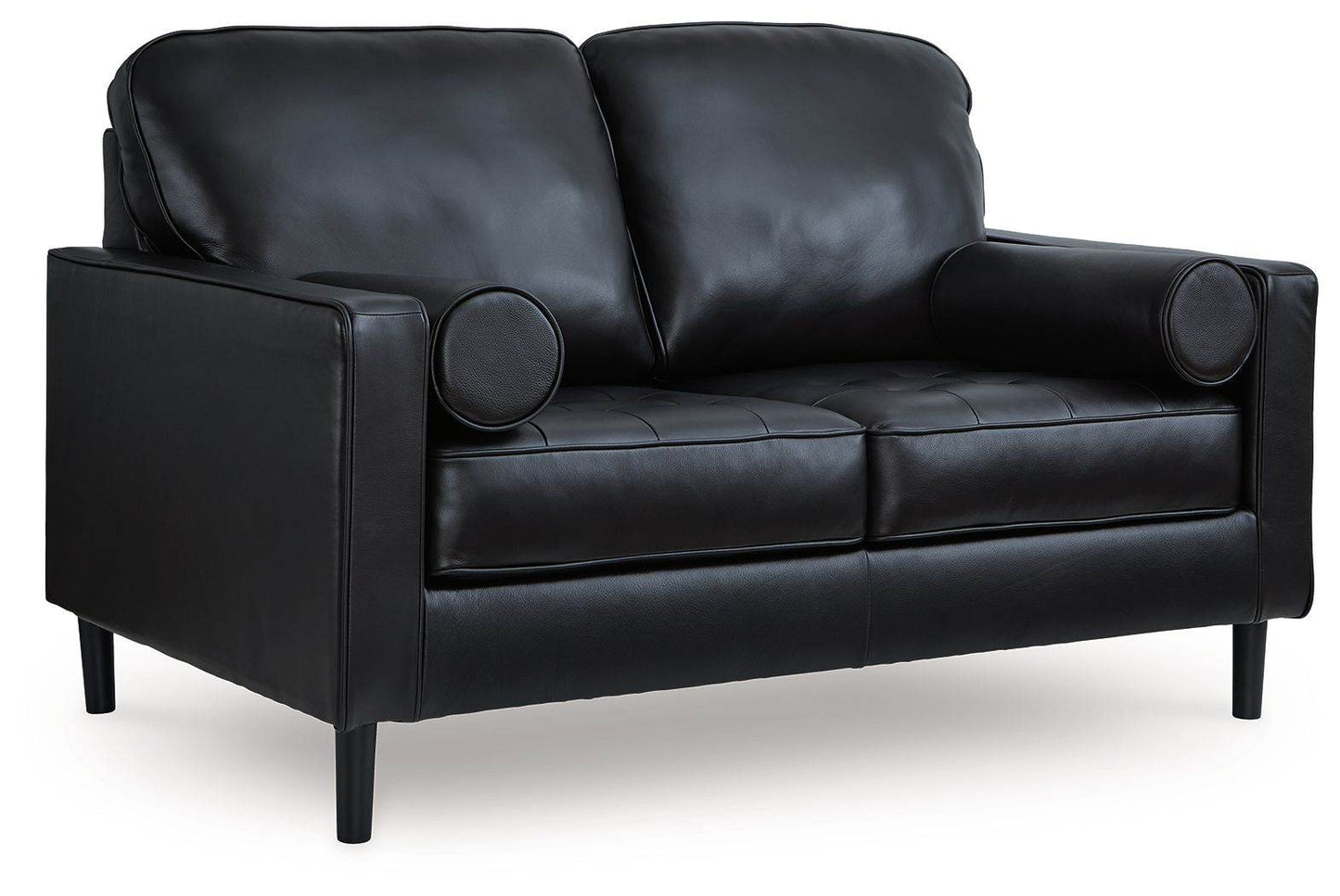 Bryceview - Onyx - Loveseat - Leather Match - Forward Furniture