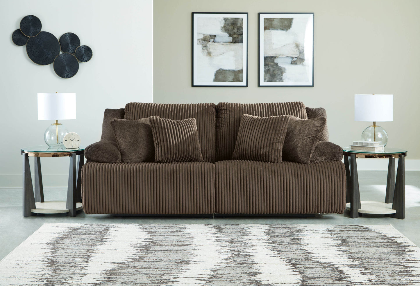 Top Tier - Chocolate - 2-Piece Sectional Reclining Loveseat - Forward Furniture