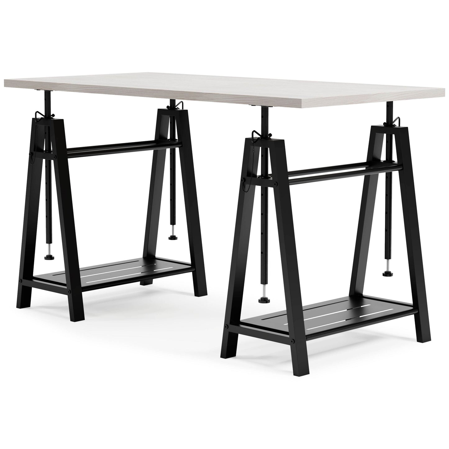 Bayflynn - White / Black - Adjustable Height Desk - Forward Furniture