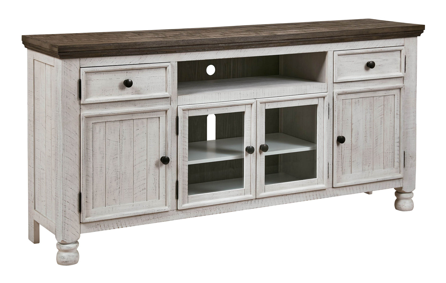 Havalance - Brown / Beige - Extra Large TV Stand - 4 Doors - Forward Furniture